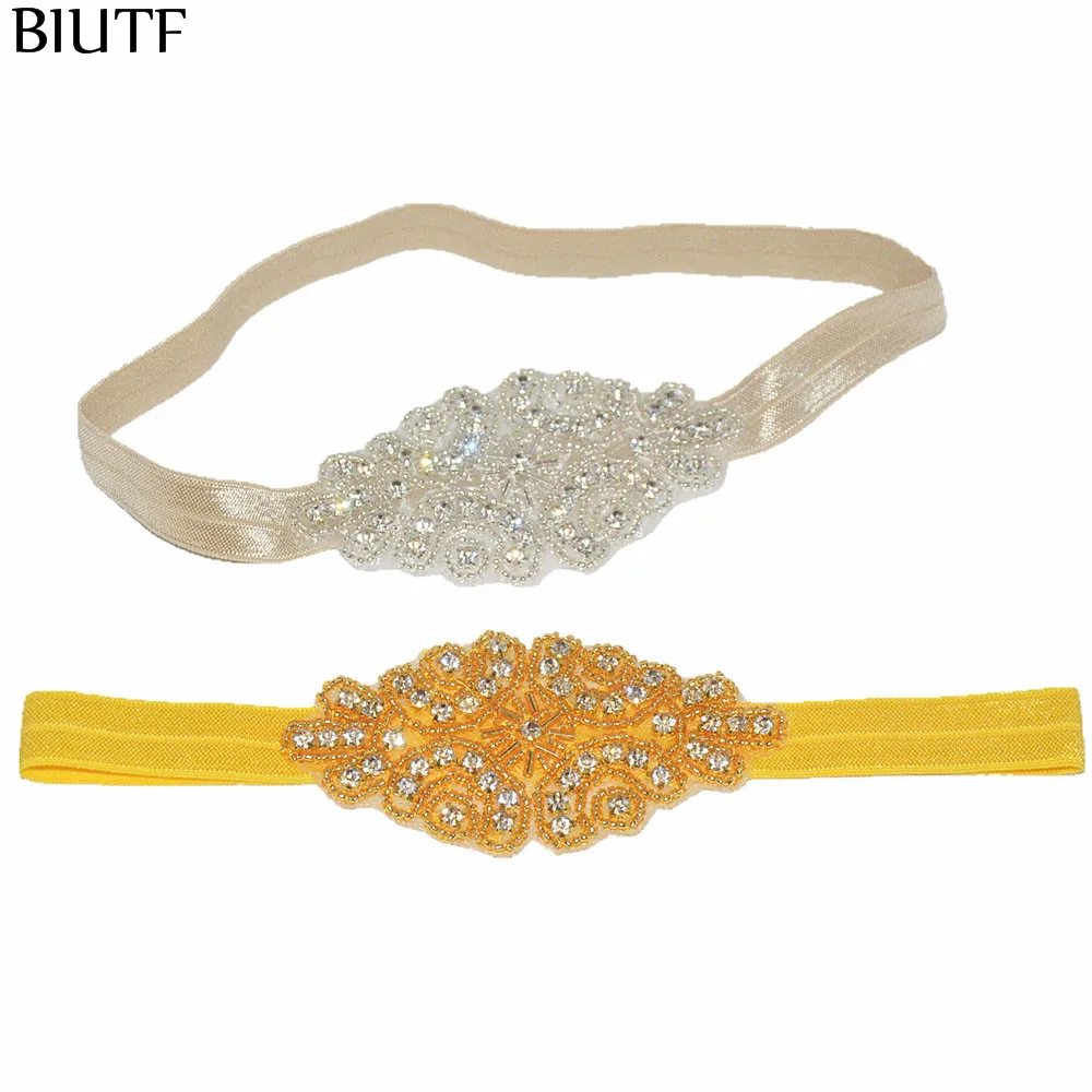 24 шт./лот трендовая эластичная повязка на голову для девочек с блестящими