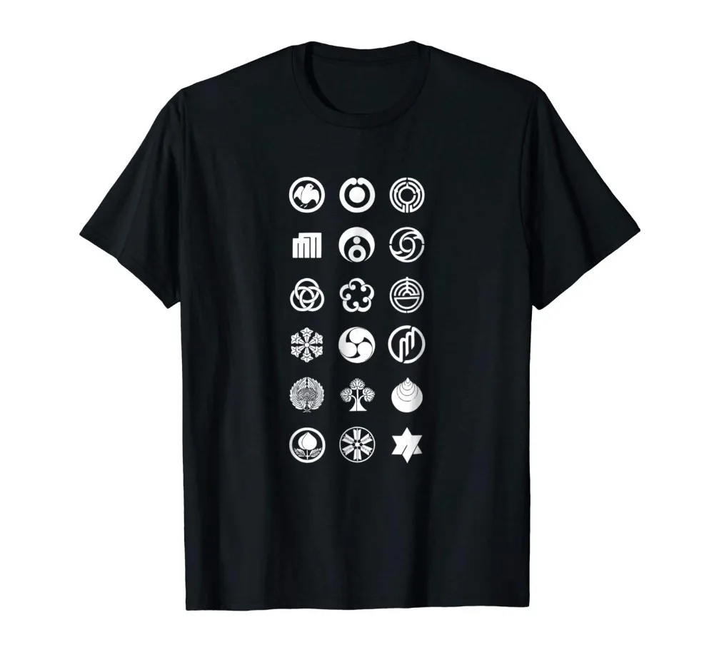 

2019 Summer New Men'S Fashion Brands Short Sleeve Novetly Printed Clan Symbols - Japanese Samurai Warrior T-Shirt