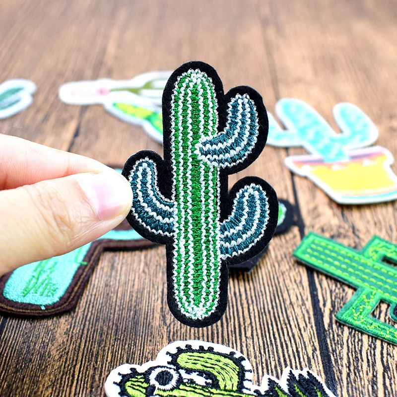 10 шт. комбинированные нашивки с изображением кактуса для одежды|fashion patches|patches