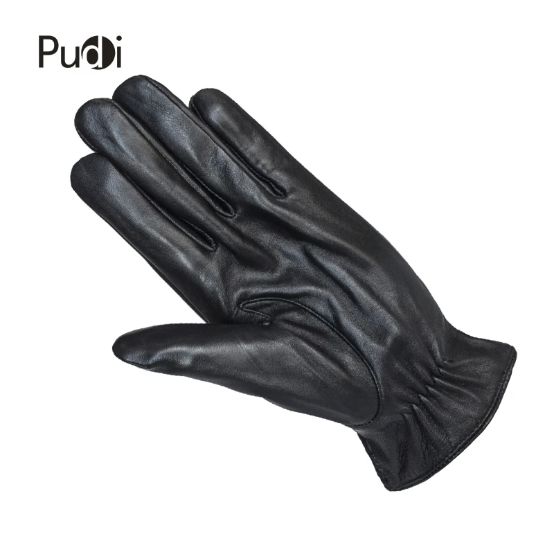 Pudi GL861 Man Genuine Leather Real Fur Glove 2018 Winter New High Quality One Mans' Gloves Black Color | Аксессуары для