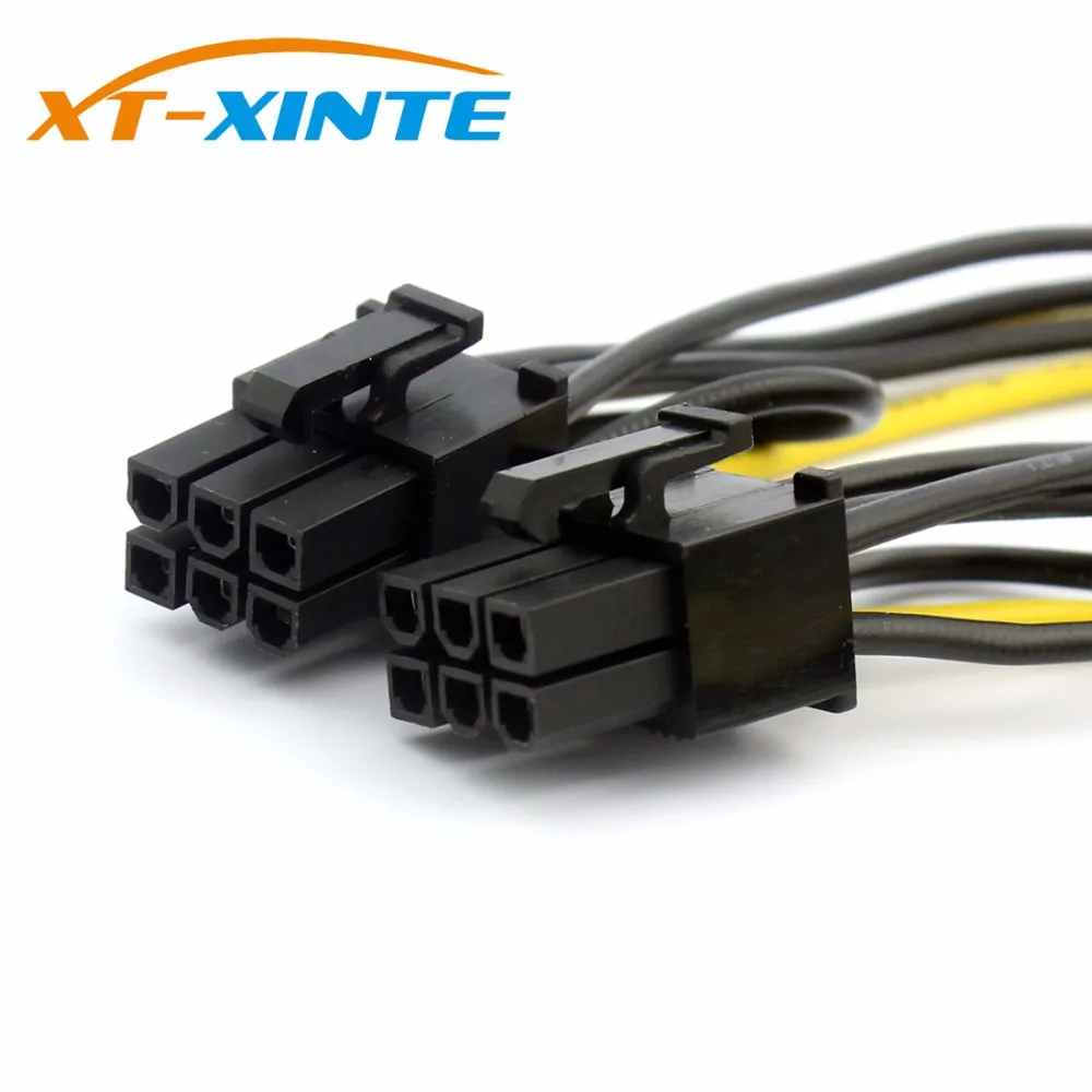 ATX 24Pin к двойной 6 Pin PCI E видеокарта кабель питания с загрузкой Express графический