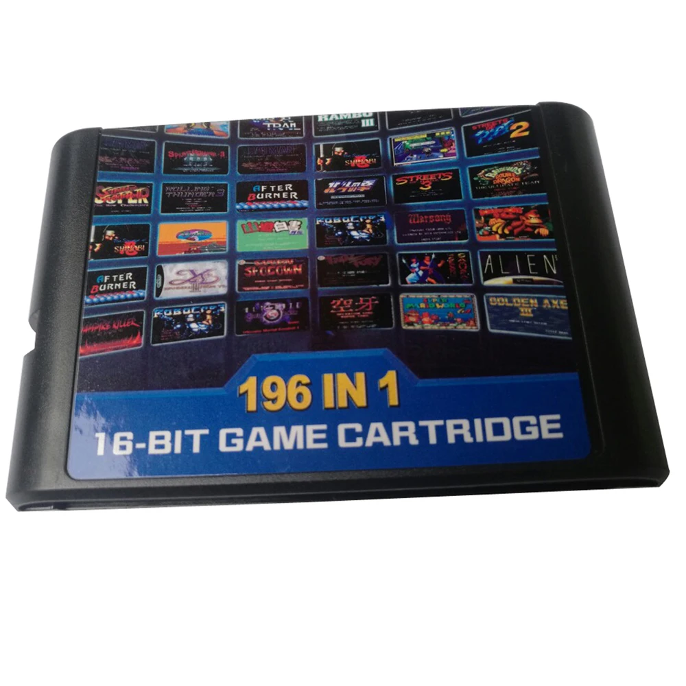 Xunbeifang 196 в 1 мульти игры карты картридж для sega Mega Drive MD PAL и NTSC Прямая поставка