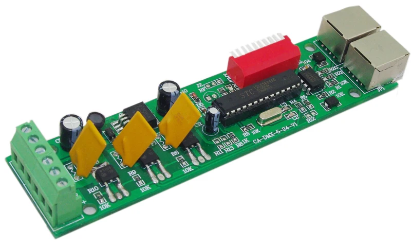 3 канала DMX512 LED декодер с RJ45 CA DMX BAN контроллер для RGB полосы света лампы|dmx512 decoder|rgb