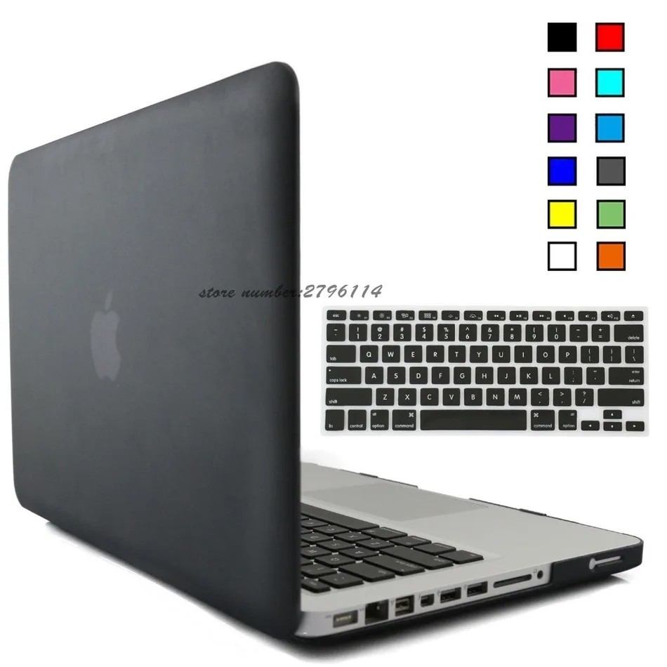 Прорезиненный матовый чехол для Macbook Pro 13 15 дюймов Caso с силиконовой клавиатурой