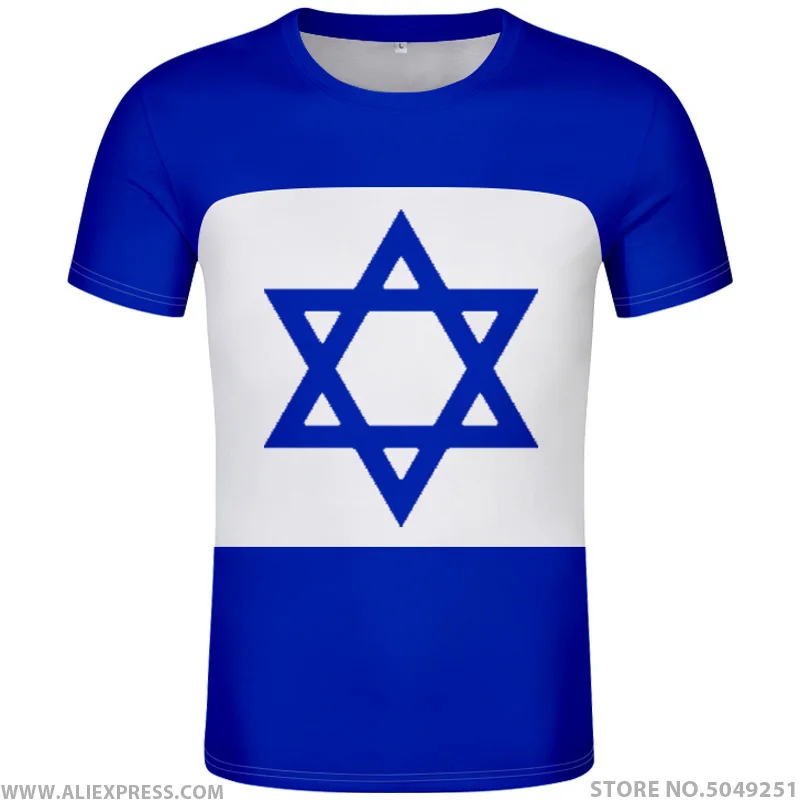 Футболка ISRAEL diy Бесплатная на заказ с именем номером isr национальным флагом