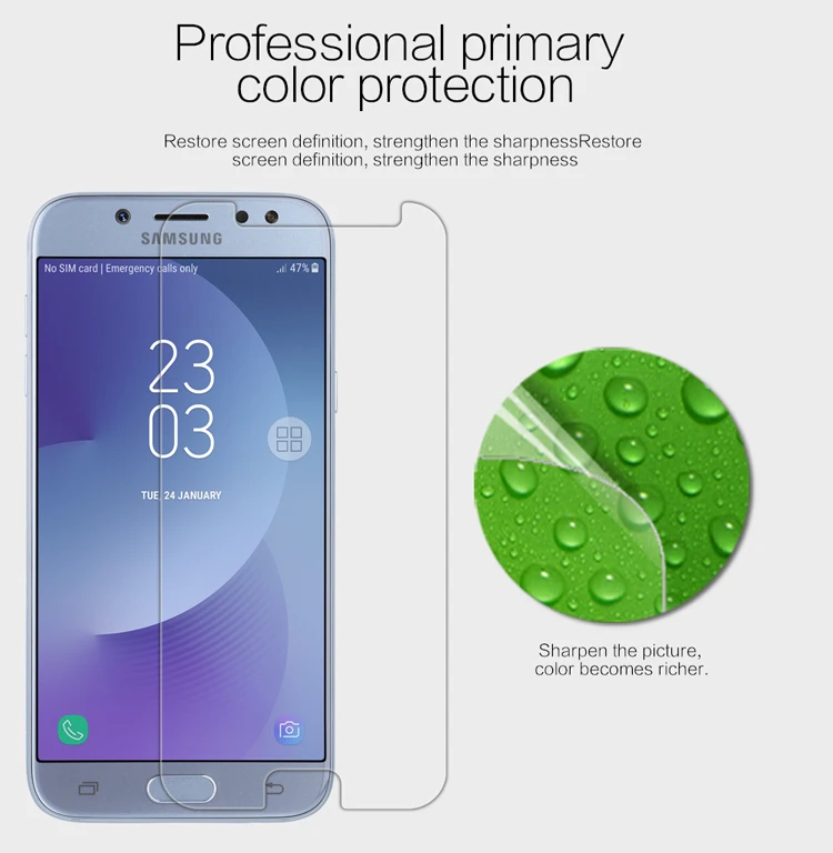 Для Samsung Galaxy J7 2017 Защитная пленка NILLKIN Супер прозрачная защитная против