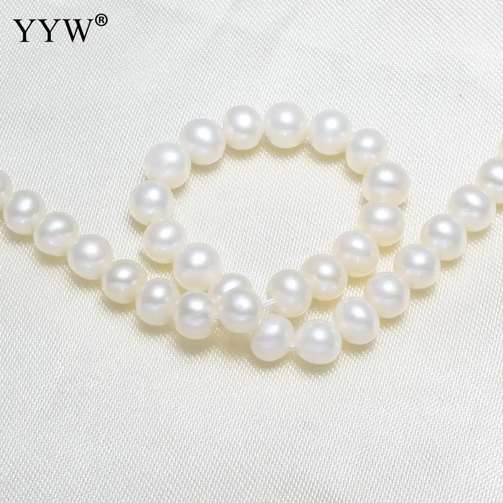 

Cultured Round Freshwater Pearl Beads natural white 5-6mm Approx 0.8mm Sold Per Approx 15.5 Inch Strand