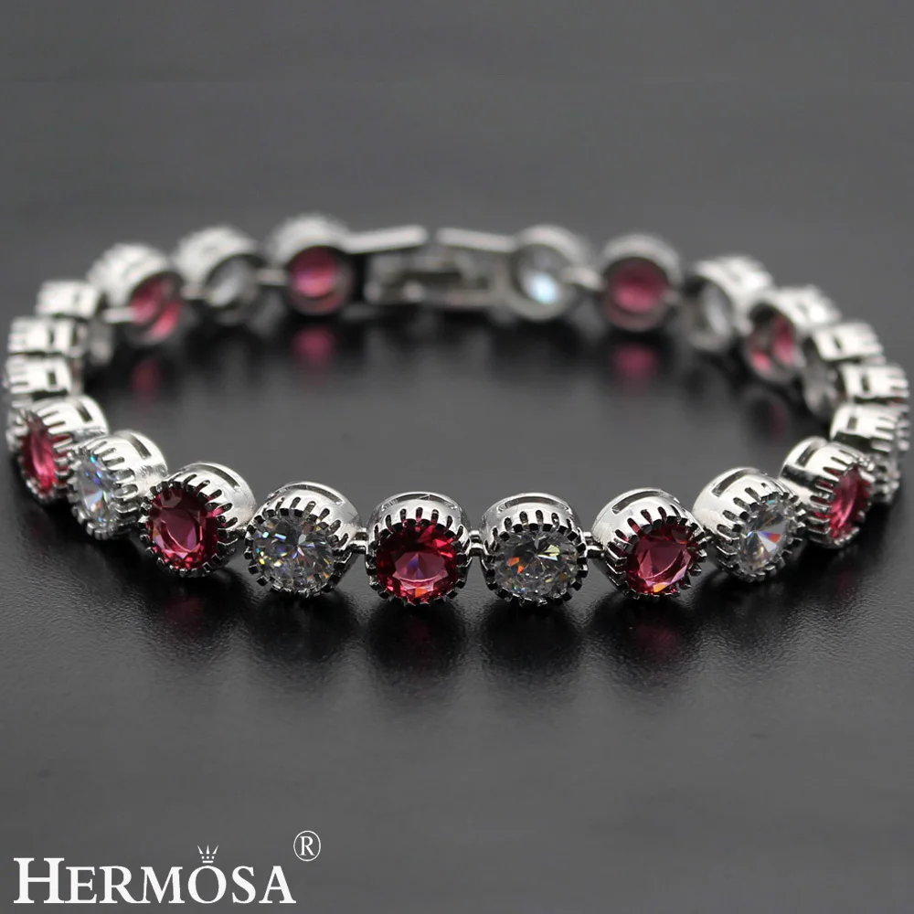 

Hermosa Jewelry Advanced Unique Fashion Silver Color Bracelets 7 1/2 inch BK009