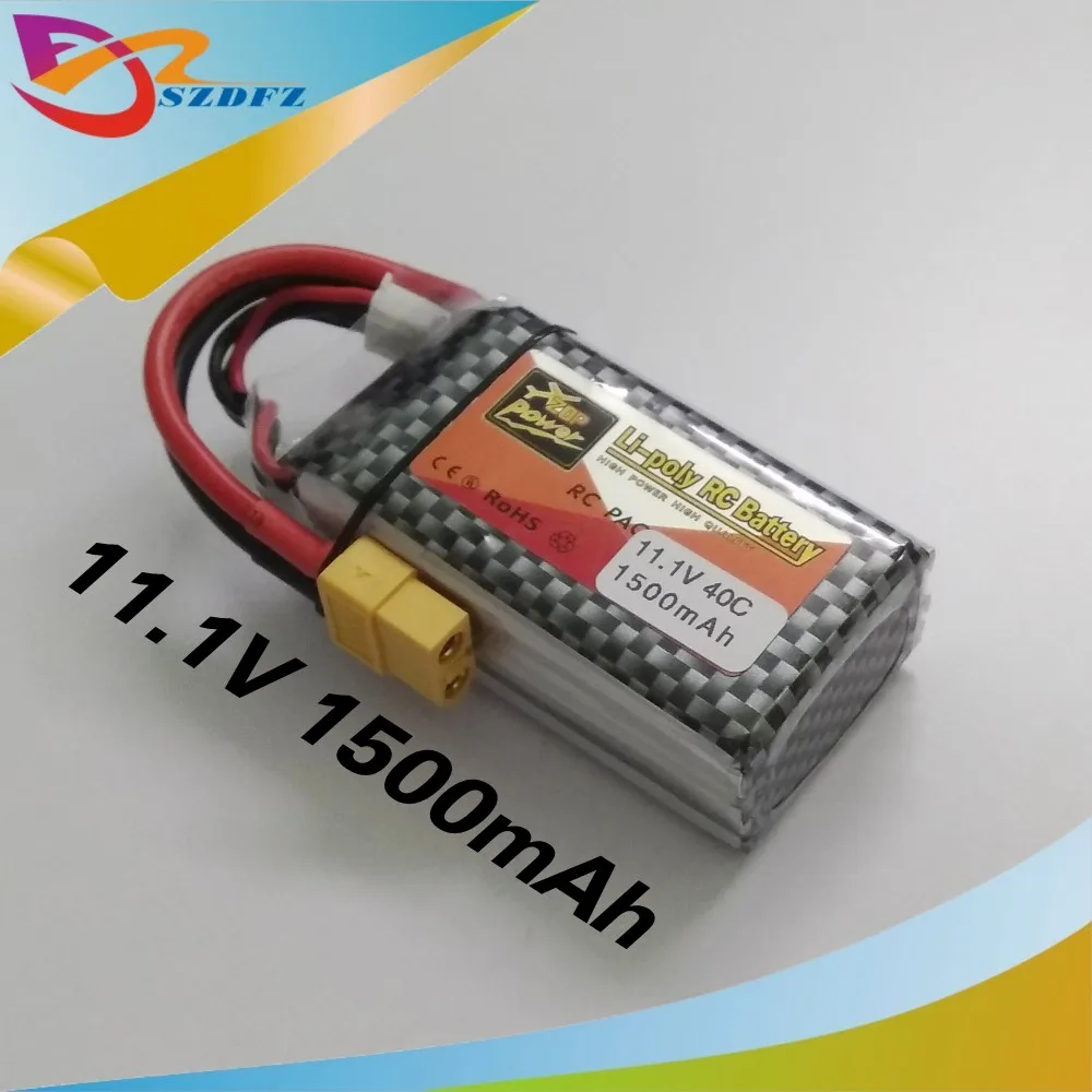 1 шт. 11 V 1500Mah 3S 40C ZOP Li Po аккумулятор XT60 разъем для радиоуправляемого квадрокоптера