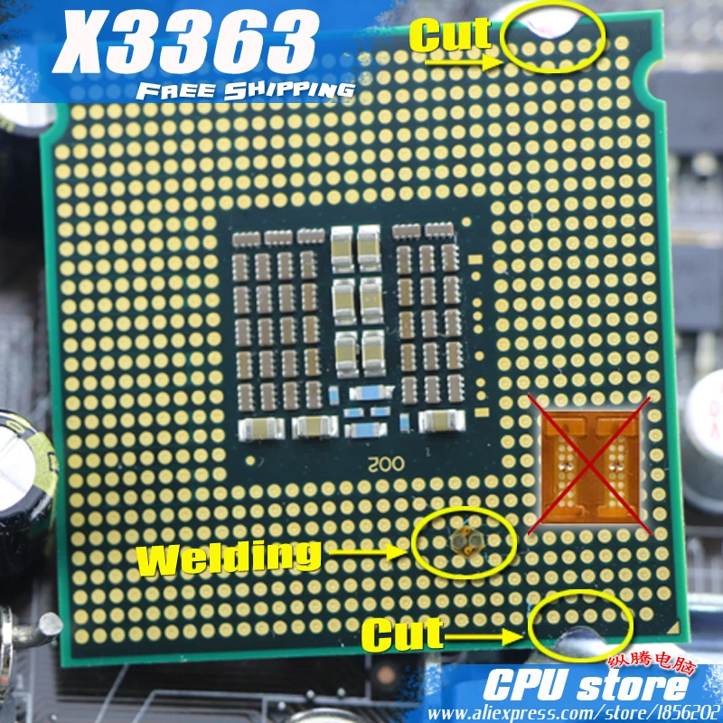INTEL XEON X3363 2 83 ГГц/12 м/1333 МГц/ЦП равен LGA775 Core Quad Q9500 Q9550 cpu работает на материнской