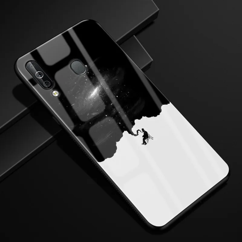 12 Для samsung A40S чехол Мода Жесткий PC стекло задняя крышка для samsung Galaxy A40S A 40S M30 чехлы для телефонов силикон бампер Coque - Цвет: 12