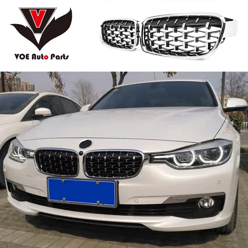 F30 F31 Алмазный Стиль ABS хромированный автомобильный Стайлинг передний гоночный