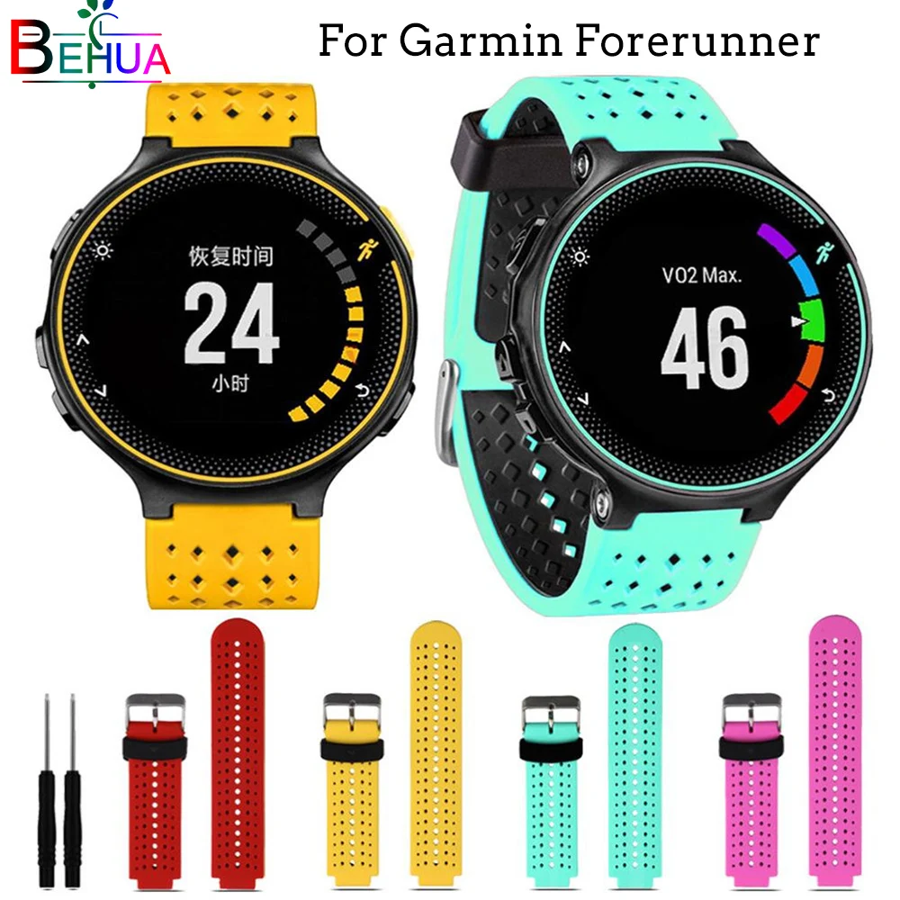 Новая мода мягкий силиконовый для Garmin Forerunner 220/230/235/620/630 замена наручные часы
