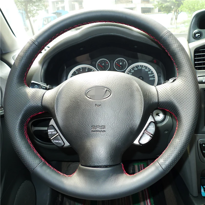 Чехол на руль BANNIS из искусственной кожи для старой Hyundai Santa Fe|steering wheel cover|wheel coverwheel