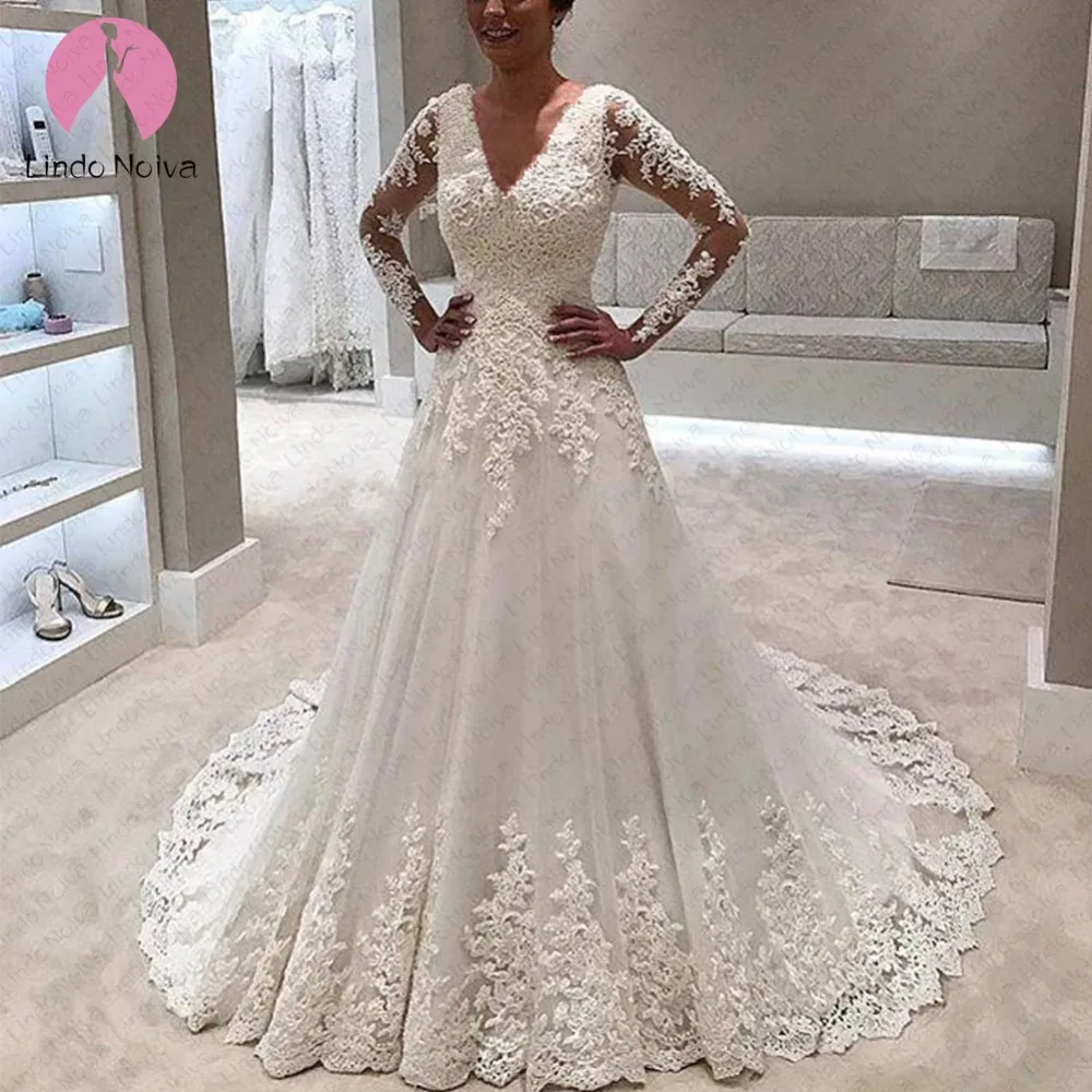 Vestidos De Novia белое свадебное платье с длинными рукавами Robe De Soiree, платье невесты Trouwjurk, бальное платье Abito Da Sposa, лидер продаж