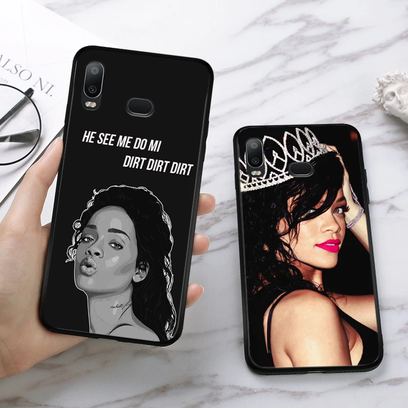 Rihanna милые обои фотографии силиконовый чехол для Samsung A2 Core A3 A5 A6 плюс A7 A8 A9 A10 A30 A50 A60