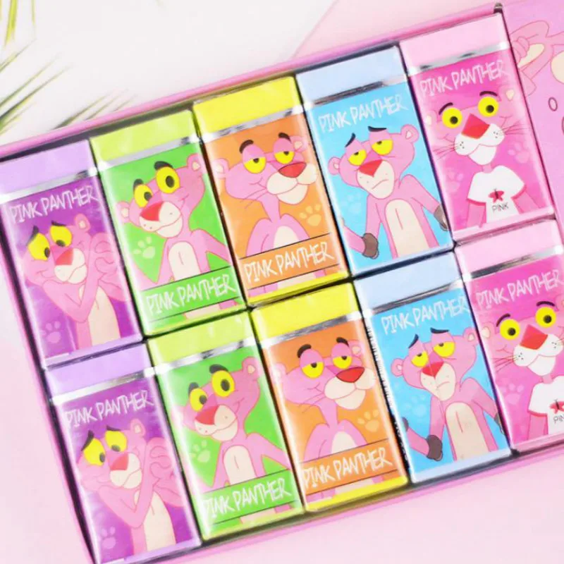 1 шт. Kawaii животные Розовая пантера резиновый карандаш ластики коррекция ластик для студентов школьные канцелярские принадлежности для детей призовые подарочные принадлежности