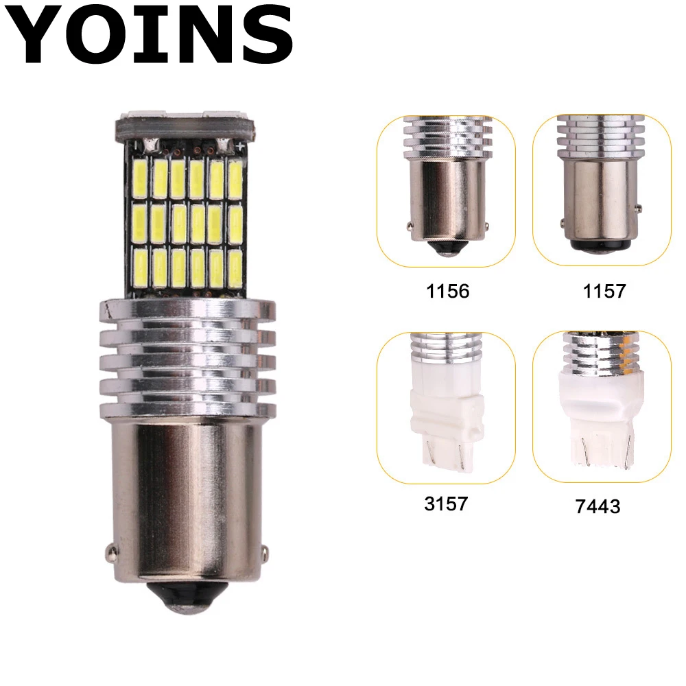 1x1156 BA15S 1157 BAY15D 7443 3157 светодиодный автомобильный Светильник лампы 4014 45SMD авто Фары