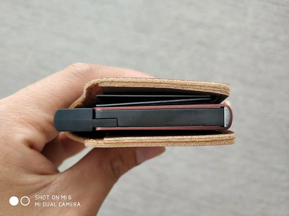 RFID Блокировка винтажный кожаный кредитный держатель для карт мужской металлический алюминиевый сплав Бизнес ID визитница тонкий кошелек чехол для карт кошелек