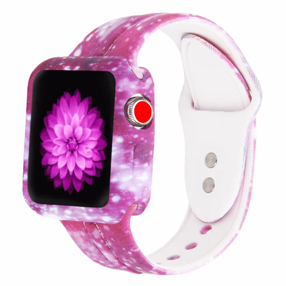 Мягкий и тонкий чехол Bemorcabo из ТПУ с принтом для Apple Watch 38 мм 42 мм для iwatch TPU Защитный чехол для Apple Watch 1 2 3