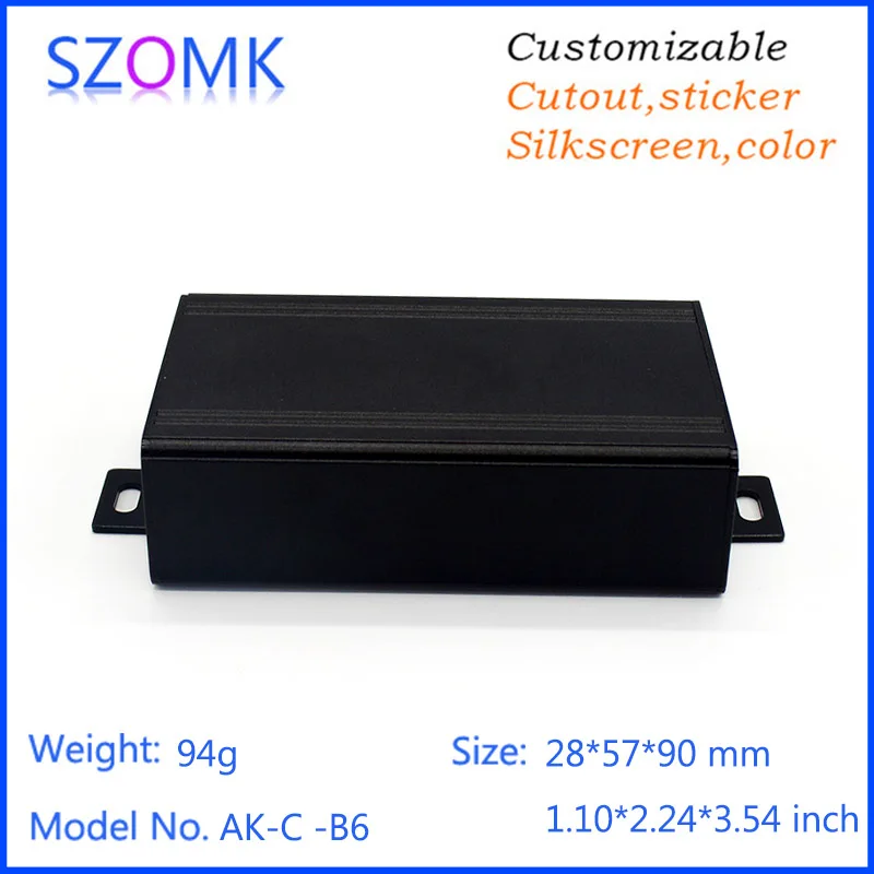 1 шт. экструдированный алюминиевый корпус для настенного монтажа 28*57*90 мм|box black|box