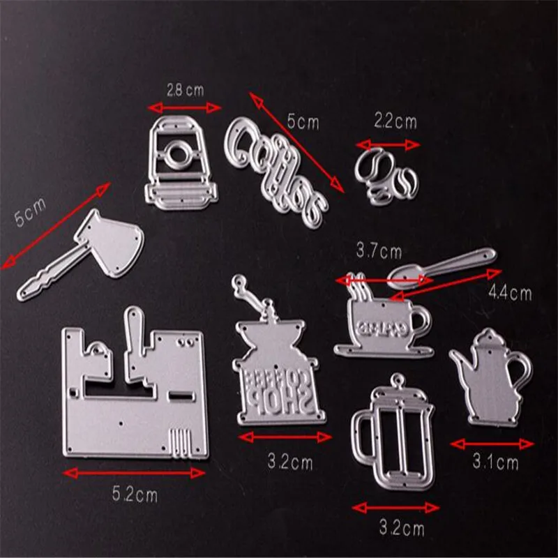 10 шт. штампы для резки металла нож кофе форма скрапбукинга альбом трафареты