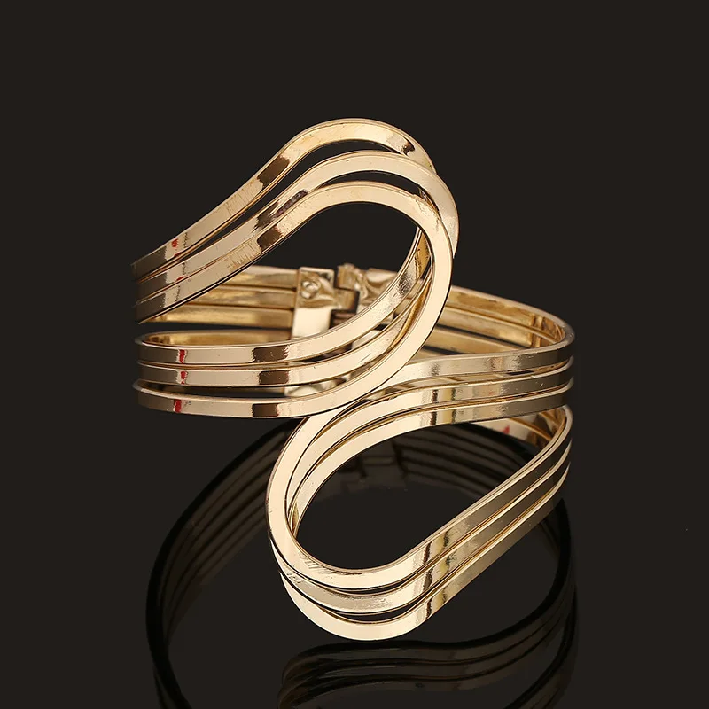 

Fashion gold punk hip hop bangles upper arm bracelet for women