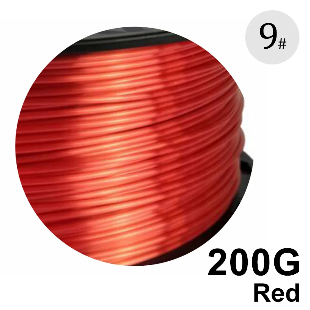 Red Noulei 200 г 3D принтер нить блестящая Pla 1,75 мм шелковистый насыщенный блеск 24 цвета 3D шелковая печать материал - Цвет: Red