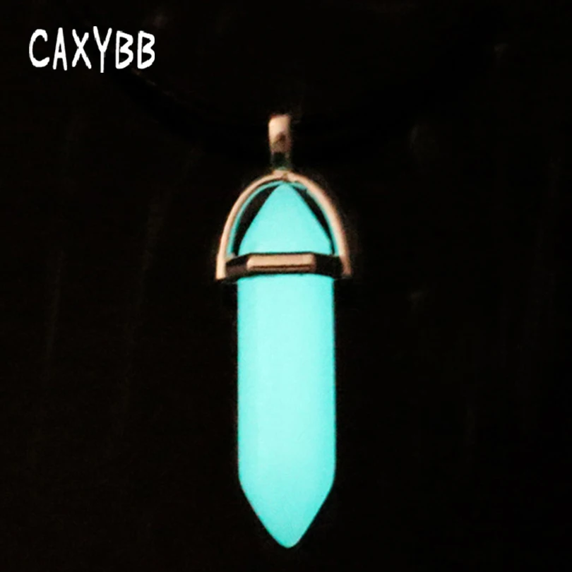 Восьмиугольный кулон Caxybb флуоресцентный шестиугольный с ожерельем водоросли