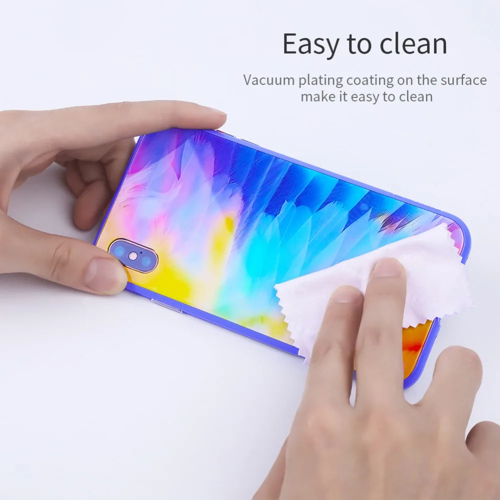 Чехол с эффектом омбре для Apple Iphone XS Max чехол IPhone XR Nillkin цветная зеркальная задняя