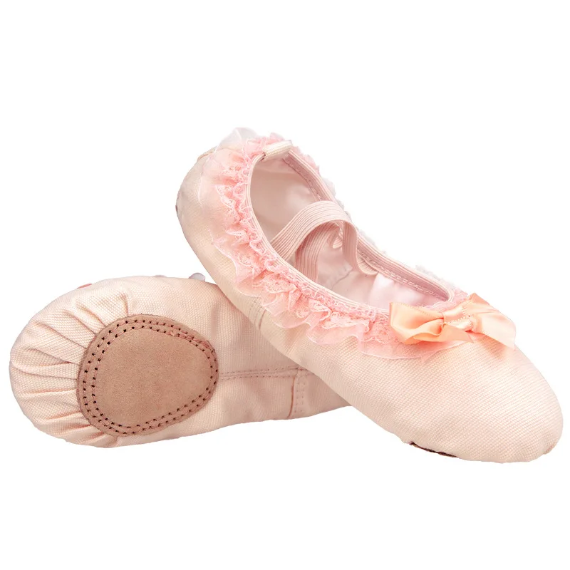 Летние балетные тапочки для девочек балетная обувь детей Танцевальная