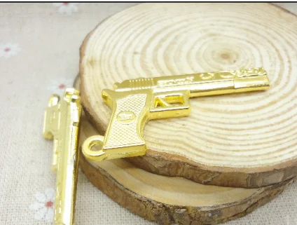 

10pcs charms Personality pistol pendant 45*28mm gold DIY handmade jewelry accessories Making alloy finding