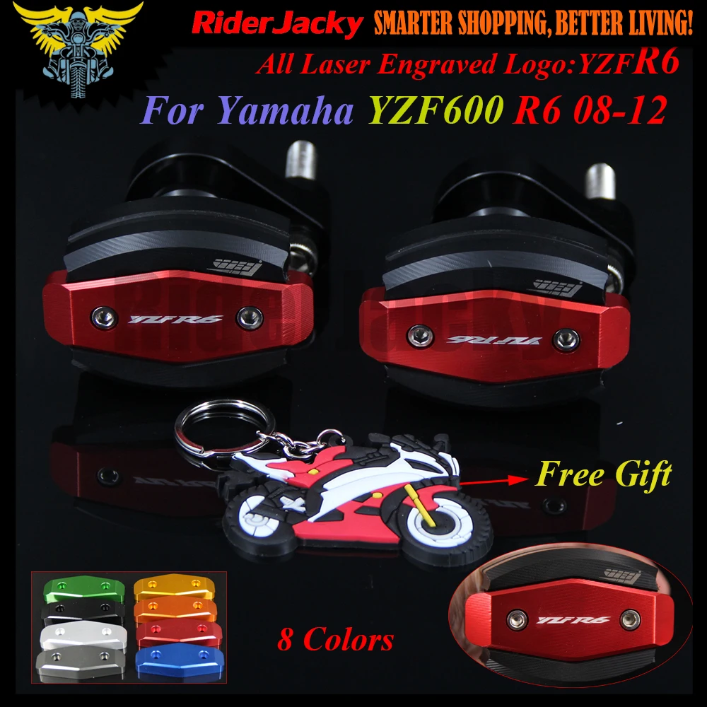 

For Yamaha YZF R6 YZFR6 08-12 YZF600 R6 2008-2012 2009 2010 2011 Motorcycle Red Frame Sliders Falling Protector Drop resistance