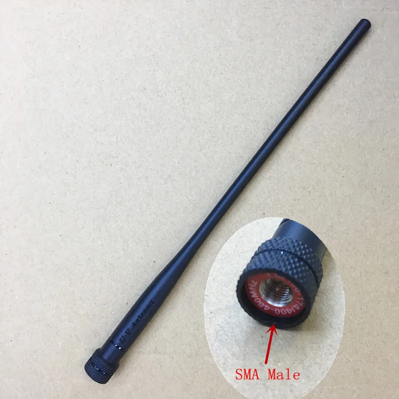 Honghuismart 136 174 400 480 МГц широкополосная антенна SMA Male для KG UV8D UV6D YAESU Vertex Standard Linton и т. д.