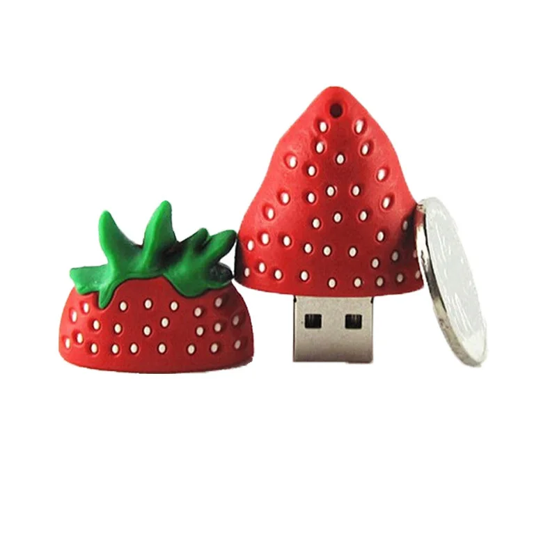 USB флеш накопитель с фруктовым клубничным принтом 4 ГБ 8 16 32 64 ГБ|USB флэш-накопители|