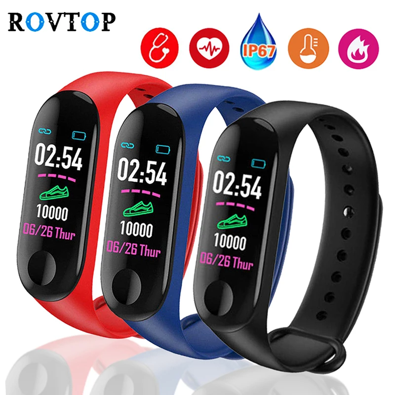 Rovtop M3 Plus, умный браслет, браслет, пульсометр, кровяное давление, фитнес-трекер, водонепроницаемые смарт-браслеты Z2