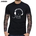 Мужская хлопковая футболка JXGXSX, с коротким рукавом и мультяшным принтом