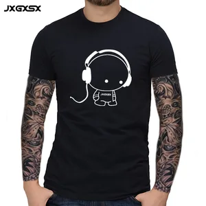 Мужская хлопковая футболка JXGXSX, с коротким рукавом и мультяшным принтом