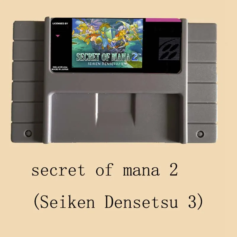 

Секрет маны 2 Seiken Densetsu 3 16 бит большая серая игровая карта для игрока NTSC Прямая поставка