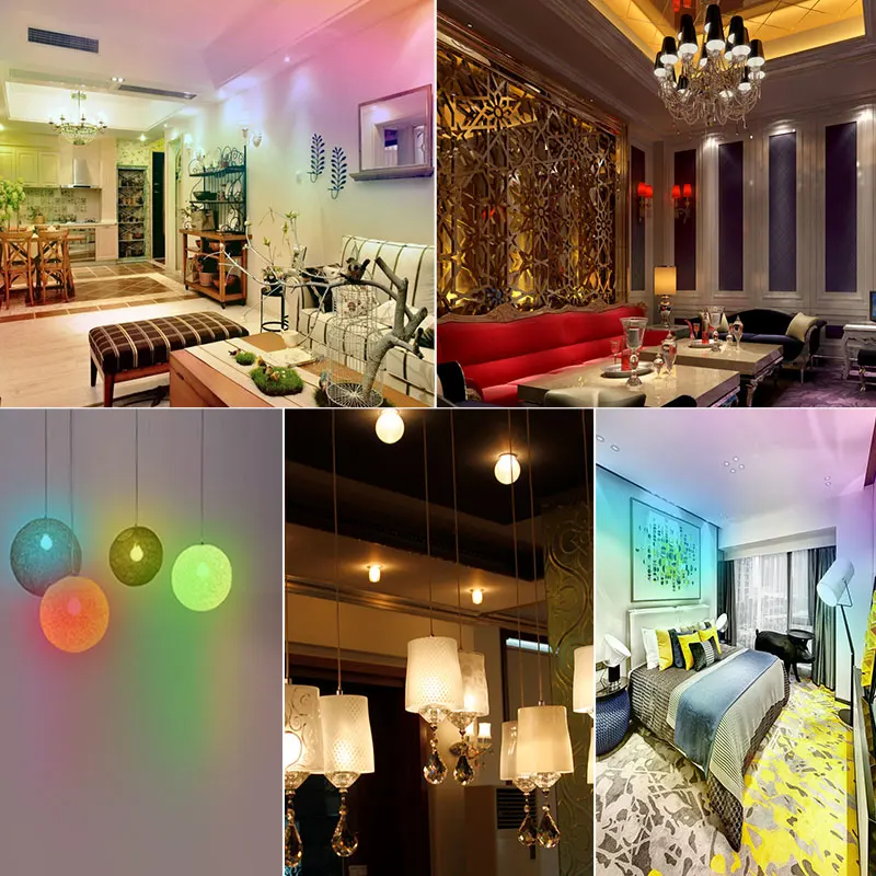 

5W 10W 15W RGB Led Light Blubs AC 85-265V lamparas Led Atmosphere Night light Dimmerable Color Change RGBW RGBWW Lighting Lamps
