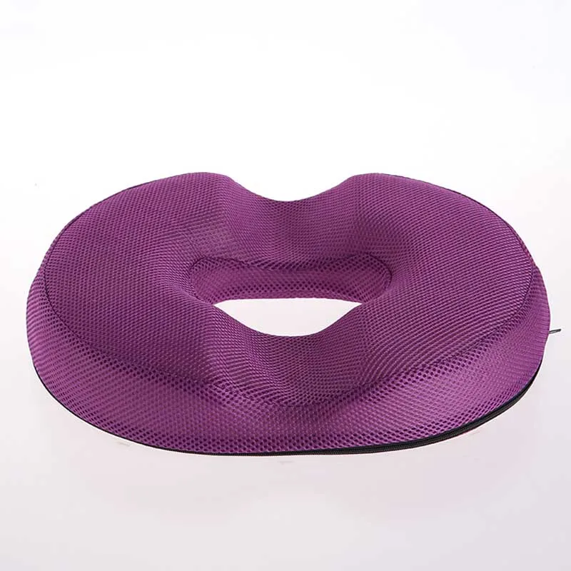 purple Массажное кресло с защитой от геморроя, подушка для сидения, Ортопедическая подушка с эффектом пуш-ап для йоги, комфортная подушка из пены, подушка для сидения автомобиля и офиса - Цвет: purple