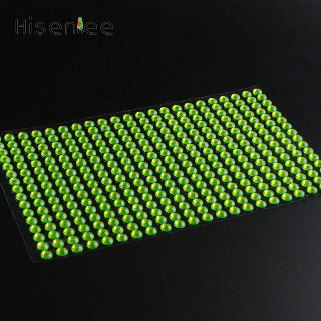 Light green 3/4/5/6 мм полимерные Стразы самоклеющиеся наклейки Набор «сделай сам» для мобильного телефона украшение автомобиля декоротивная наклейка для Средства для укладки волос - Цвет: Light green