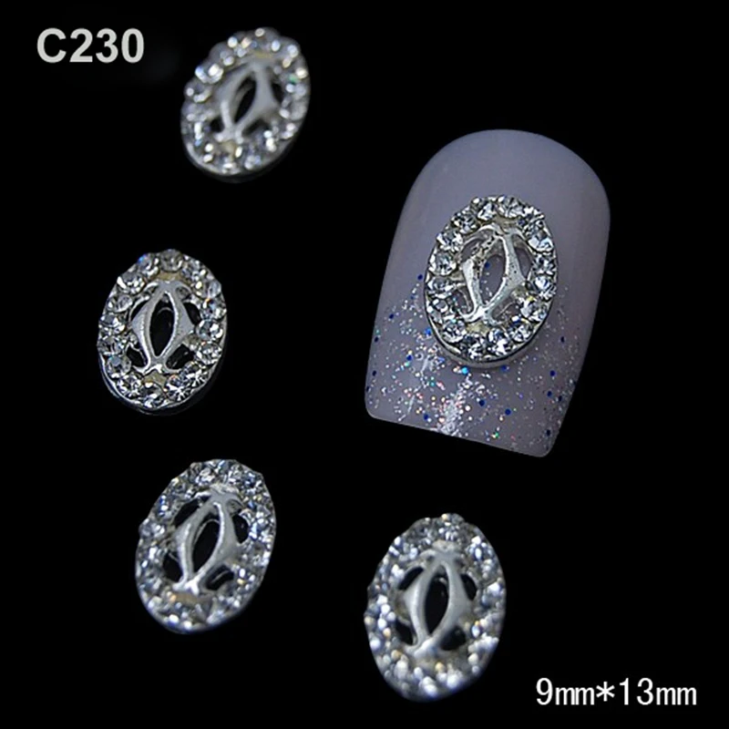 10 шт. металлические украшения для ногтей блестящие стразы 3d дизайна аксессуары