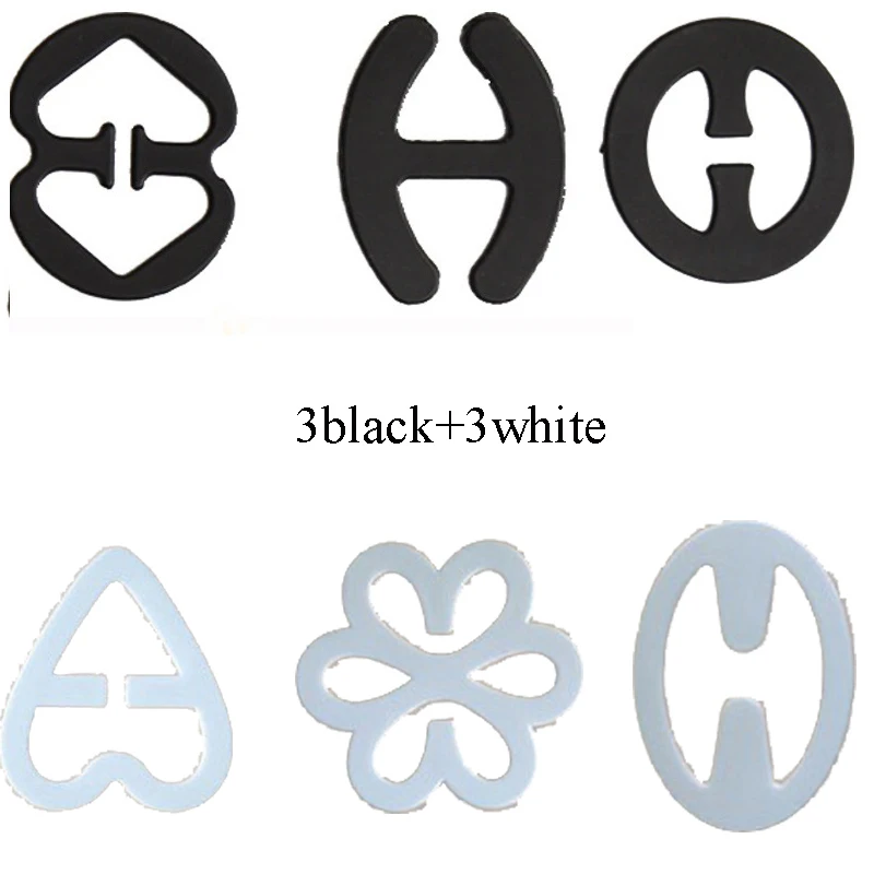 white 6 форм/набор, Женский Свадебный бюстгальтер с пряжкой, нижнее белье в форме теней, прозрачный бюстгальтер на бретельках, зажимы для бюстгальтера, аксессуары для интима - Цвет: white
