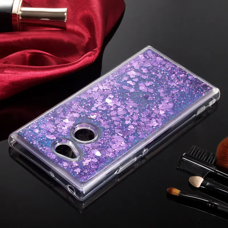 For Fundas Sony Xperia L2 Case Cover Soft Liquid Glitter Silicone TPU Phone Coque L 2 | Мобильные телефоны и аксессуары