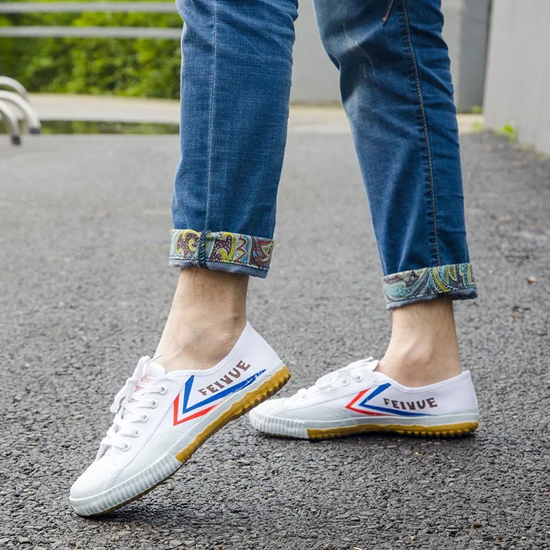 Китайские FEIYUE кунг-фу Боевые искусства обувь для трека и поля кроссовки Нескользящая парусиновая обувь 1-511