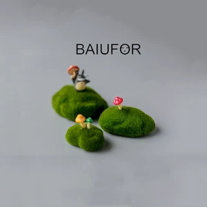 BAIUFOR флокирующий мох, каменная модель из пенопласта, сказочные садовые миниатюры, сделай сам, фигурки террариума, настольное украшение, домашние аксессуары