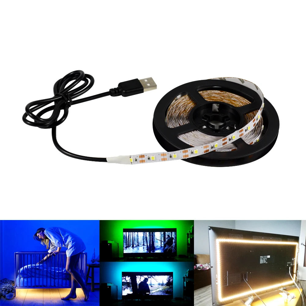 RGB Лента светодиодная с USB 5 в пост. Тока SMD 2835|Светодиодная лента| |