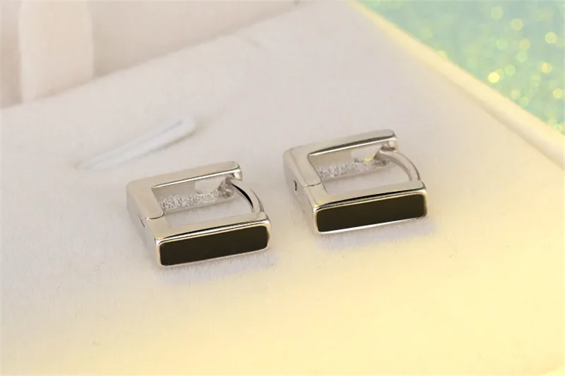 Новые модные серьги-кольца для женщин и мужчин черного цвета ювелирные изделия