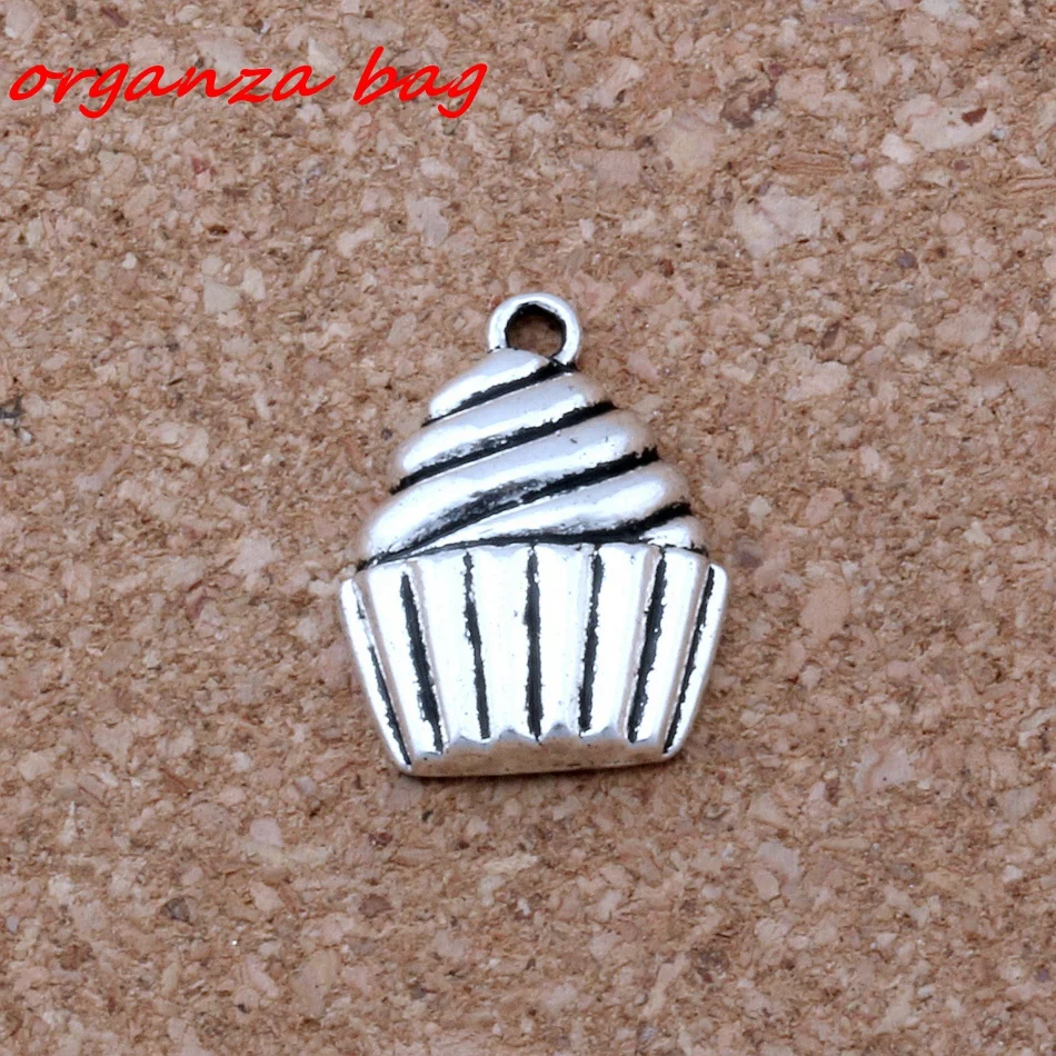 MIC .100 шт./лот цинковый сплав односторонний кекс десерт еда торт подвеска 14 5x20 мм DIY